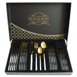 Stainless Steel 24 Piece Cutlery Set White Golden at Zubaidas Homestore Pakistan
