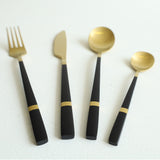 Stainless Steel 24 Piece Cutlery Set Golden Black HB-A01-3B. Best place for Home Shopping