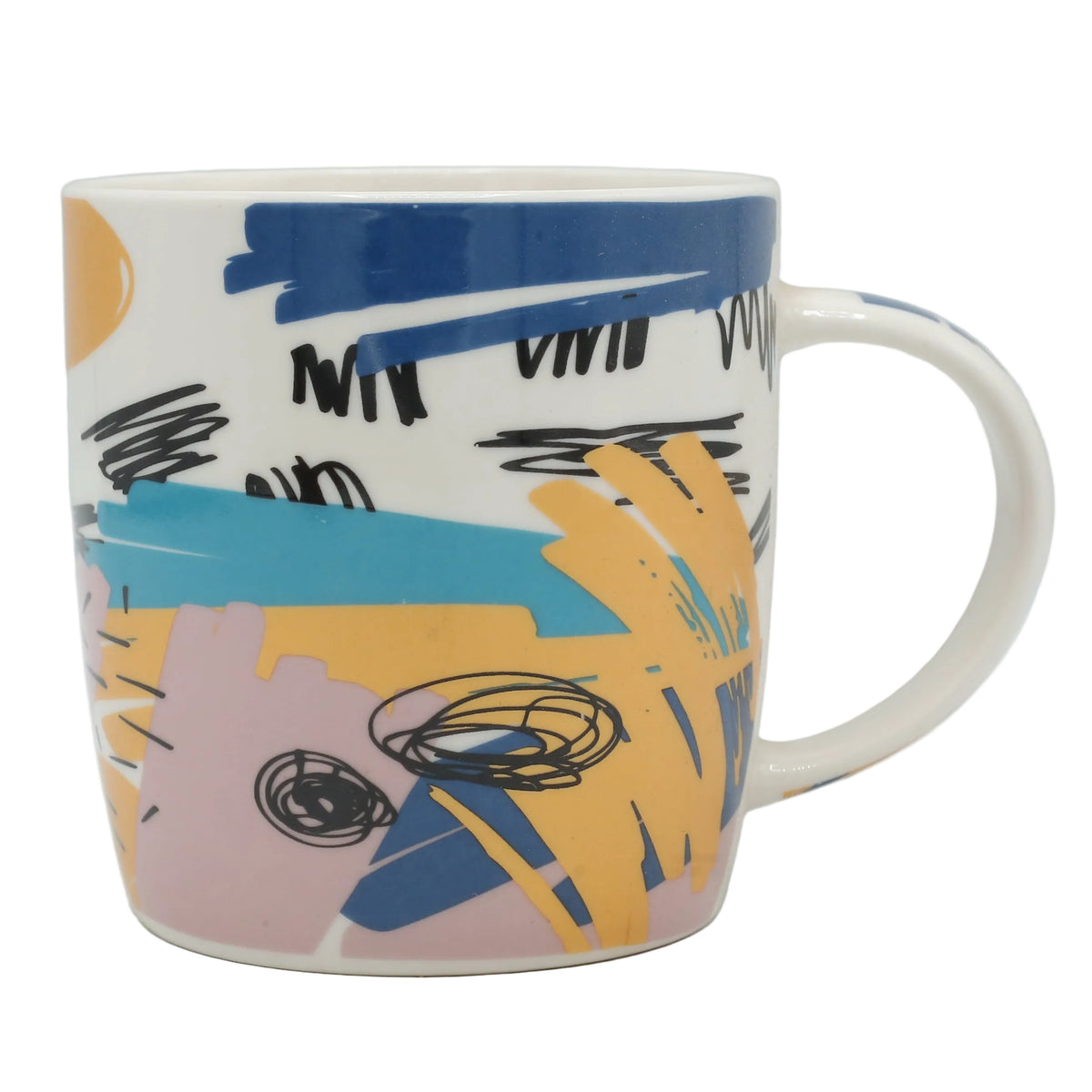 Abstract Art Ceramic Coffee Mug 420ml at Zubaidas Homestore - The Largest Collection of Coffee Mugs In Pakistan
