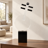 Abstract Musical Instrument Sculpture on Black Base at Zubaidas Homestore