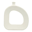 Abstract Ribbed Ceramic Vase White at Zubaidas Homestore Pakistan