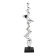 Abstract Silver Chrome Spiral Table Sculpture at Zubaidas Homestore Pakistan