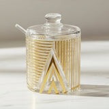 Acrylic Design Sugar Pot with Lid and Spoon at Zubaidas Homestore