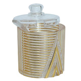 Acrylic Design Sugar Pot with Lid and Spoon at Zubaidas Homestore Pakistan