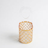 Acrylic Gold Basket Style Crystal Cutlery Holder 10cm at Zubaidas Homestore Online Pakistan