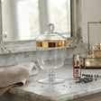 Acrylic Jar With Gold Rim and Pedestal Base at Zubaidas Homestore Pakistan