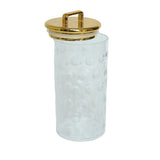 Acrylic Storage Jar Set of 3 Clear Polka Dot Gold Lid at Zubaidas No#1 Homestore in Pakistan