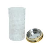 Acrylic Storage Jar Set of 3 Clear Polka Dot Gold Lid at Zubaidas Homestore Online Pakistan