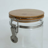 Airtight Glass Canister with Bamboo Clamp Lid at Zubaidas Homestore Online Pakistan