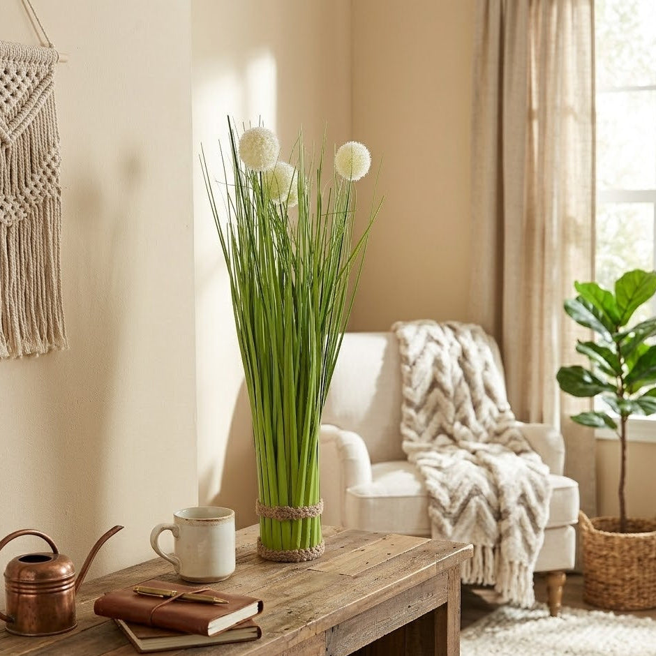 Allium Potted Grass Arrangement Green at Zubaidas Homestore Best for Home Shopping