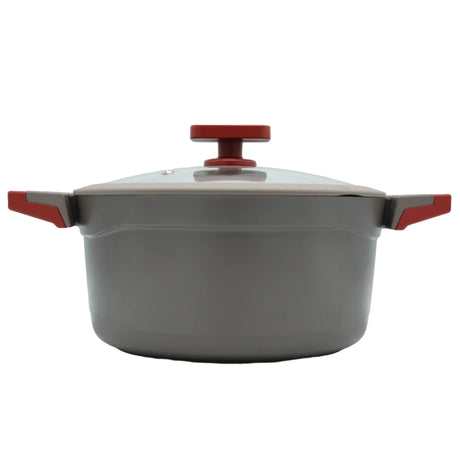 AlpenBerg Non Stick Casserole Pot with Glass Lid 24cm at Zubaidas Homestore Pakistan