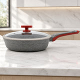 AlpenBerg Granite Non Stick Fry Pan with Glass Lid 28cm at Zubaidas Homestore 
