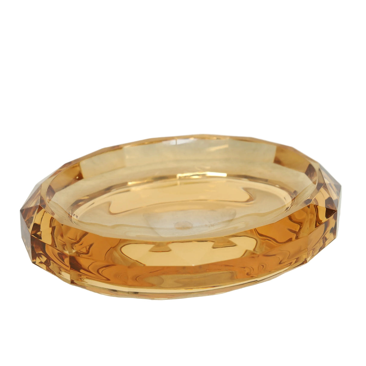 Amber Faceted Acrylic Oval Soap Dish at Zubaidas Homestore Pakistan