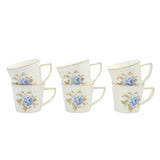 Angela Ceramic Blue Rose Cup and Saucer 6 Pieces Set at Zubaidas Homestore. Best Homestore in Pakistan