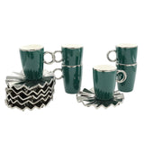 Angela Cup and Saucer 12 Pieces Set Green at Zubaidas Homestore Pakistan