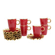 Angela Cup and Saucer 12 Pieces Set Red at Zubaidas Homestore
