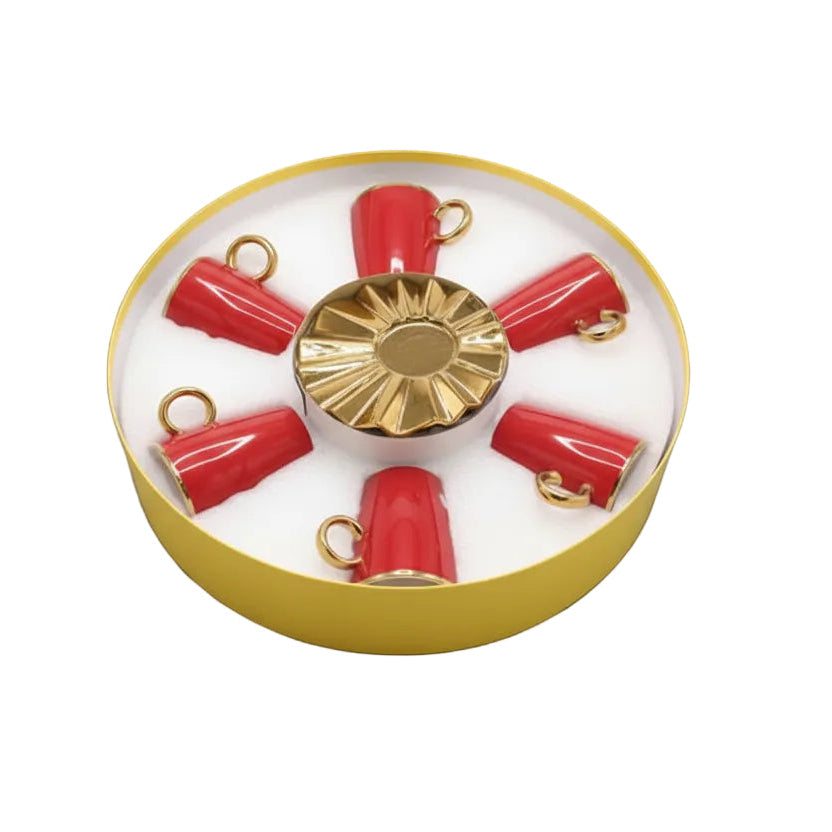 Angela Cup and Saucer 12 Pieces Set Red at Zubaidas Homestore Pakistan