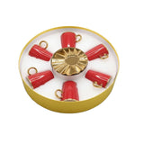 Angela Cup and Saucer 12 Pieces Set Red at Zubaidas Homestore Pakistan
