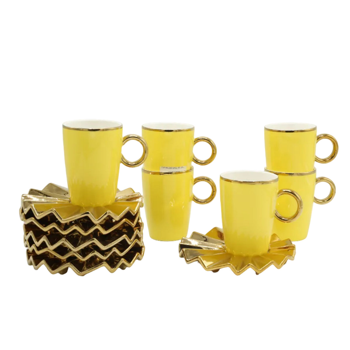 Angela Cup and Saucer 12 Pieces Set Yellow at Zubaidas Homestore. The Biggest Homestore in Pakistan