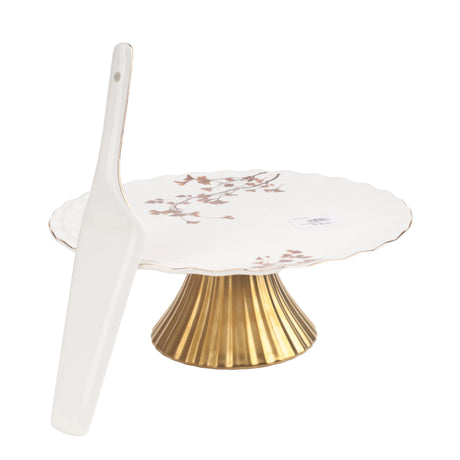 Angela Floral Cake Dish With Lifter 26.6cm at Zubaidas Homestore Pakistan