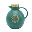 Angela Green Thermos with Gold Lid and Floral Motif at Zubaidas Homestore. Best Online Homestore in Pakistan