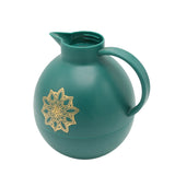 Angela Green Thermos with Gold Lid and Floral Motif at Zubaidas Homestore. Most Trusted Homestore in Pakistan
