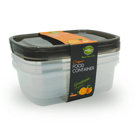 Appollo 3 Pcs Crisper Food Container XL 2500ml at Zubaidas Homestore Online Pakistan