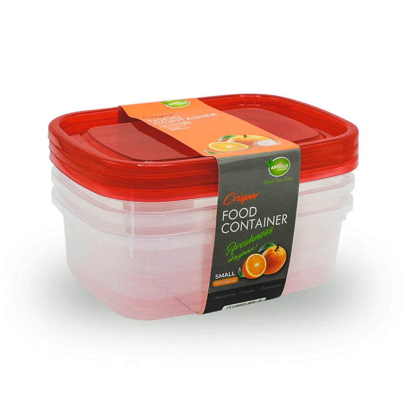 Appollo 3Pcs Crisper Food Container Small 600ml at Zubaidas Homestore Pakistan