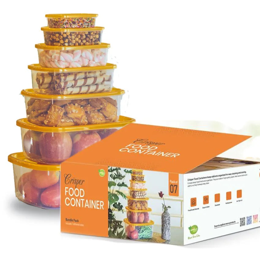 Appollo Crisper Food Container Bundle Pack of 7 at Zubaidas Homestore Pakistan
