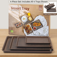 Appollo Smart Serving Tray Wood Style 4Pcs Set at Zubaidas Homestore