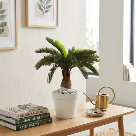 Artificial Comb Palm Plant Green and White at Zubaidas Homestore Best for Home Shopping