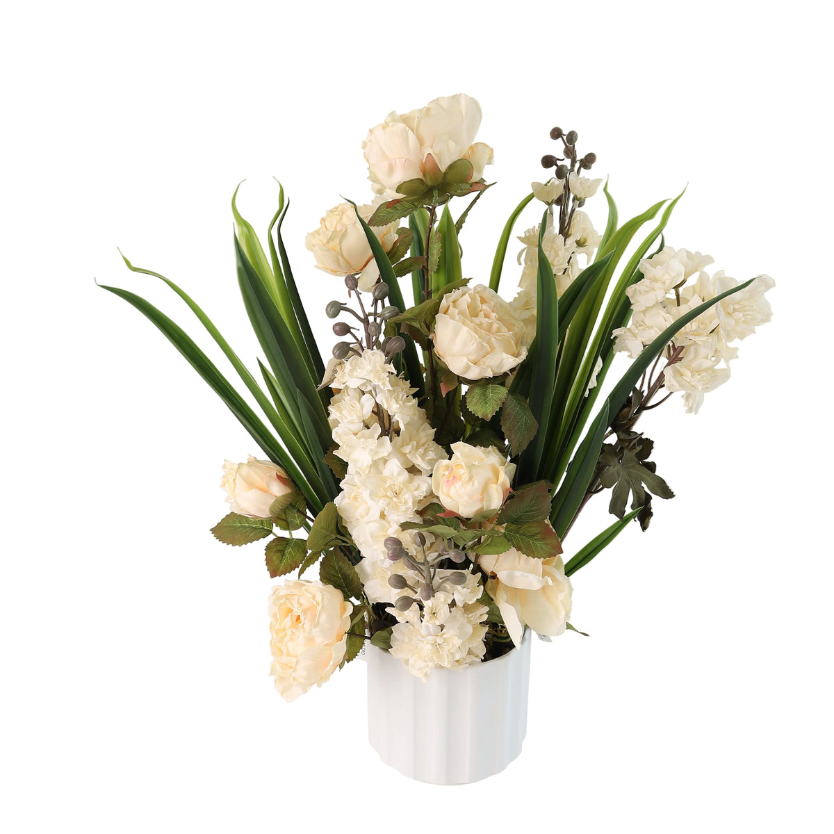Artificial Cream Flower Arrangement with Pot at Zubaidas Homestore Pakistan