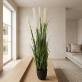 Artificial Pampas Reed Grass Potted Plant Green at Zubaidas Homestore