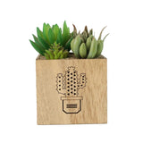 Artificial Succulent Plant Wooden Base Green Zubaidas Homestore Pakistan