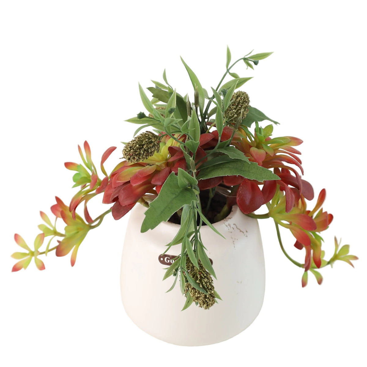 Artificial Succulent Table Plant with White Pot at Zubaidas Homestore Pakistan