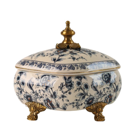 Artisan Floral Heritage Ceramic Bowl Blue and White at Zubaidas Homestore Pakistan