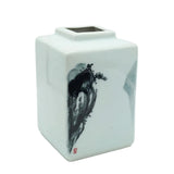 Asian Art Printed Rectangular Ceramic Decorative Vase at Zubaidas Homestore Pakistan
