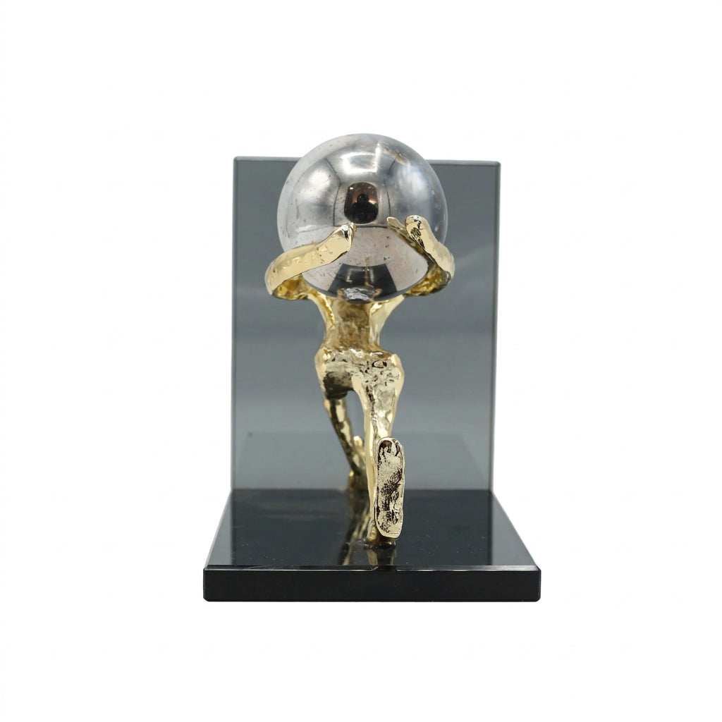 Atlas Man Holding Sphere Bookend Figure at Zubaidas Homestore Pakistan