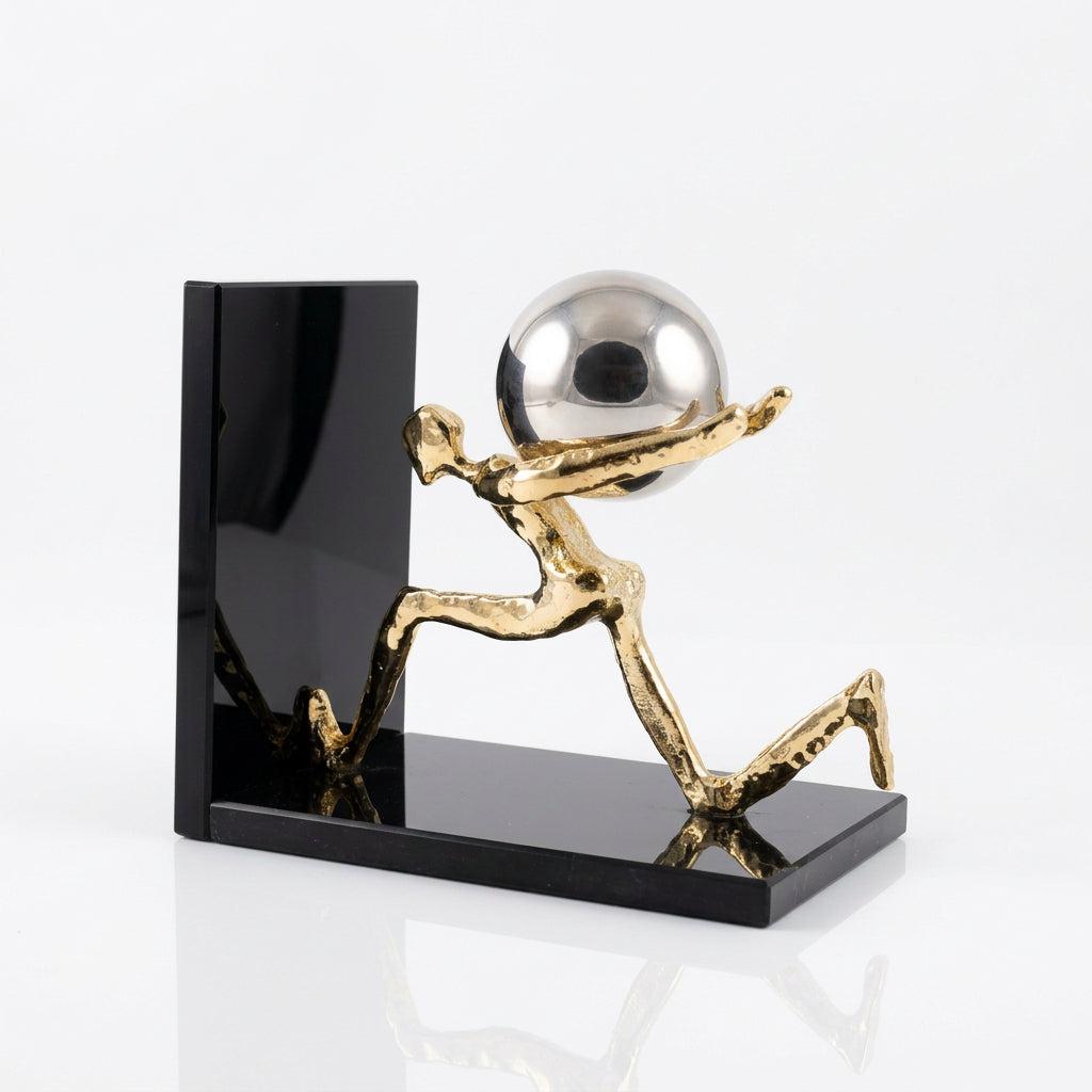 Atlas Man Holding Sphere Bookend Figure at Zubaidas Homestore - House of Largest Collection Of Decor In Pakistan