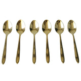 AYD 6 Pieces Coffee and Tea Spoon Set Golden at Zubaidas Homestore Pakistan