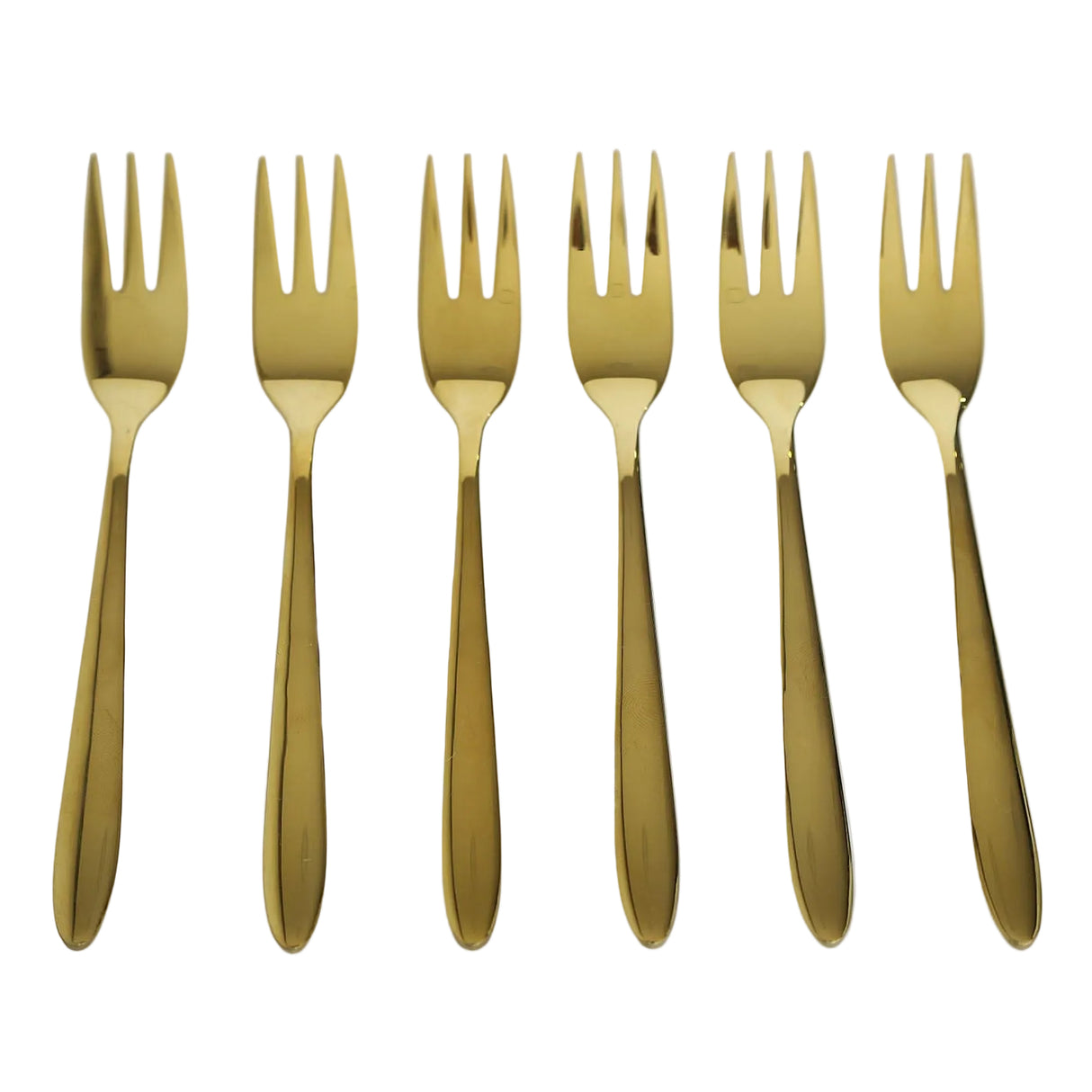 AYD 6 Pieces Fork&nbsp;Set Glossy Gold at Zubaidas Homestore Pakistan