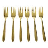AYD 6 Pieces Fork&nbsp;Set Glossy Gold at Zubaidas Homestore Pakistan