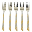AYD 6 Pieces Fork Set Twisted Spiral 2 Tone at Zubaidas Homestore Pakistan