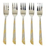 AYD 6 Pieces Fork Set Twisted Spiral 2 Tone at Zubaidas Homestore Pakistan