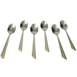 AYD 6 Pieces Spoon Set Triangle Textured 2-Tone Zubaidas Homestore Online Pakistan