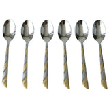 AYD 6 Pieces Spoon Twisted Spiral 2 Tone at Zubaidas Homestore Pakistan