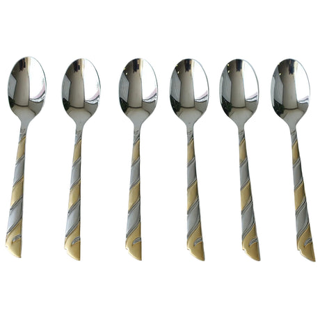 AYD 6 Pieces Spoon Twisted Spiral 2 Tone at Zubaidas Homestore Pakistan