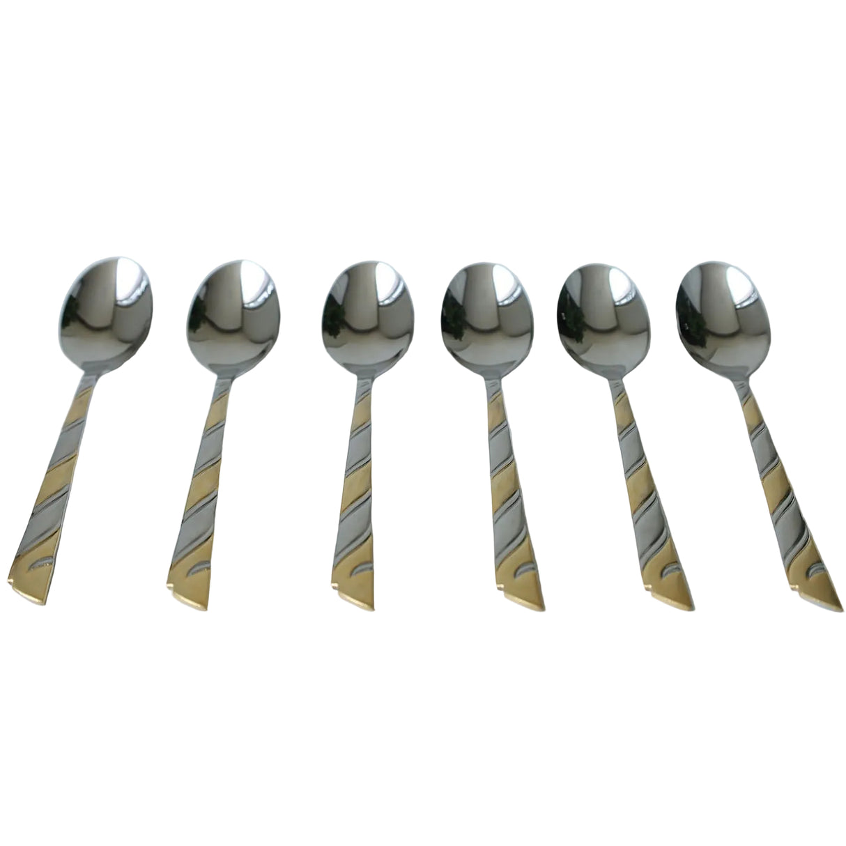 AYD 6 Pieces Spoon Twisted Spiral 2 Tone at Zubaidas Homestore Online Pakistan