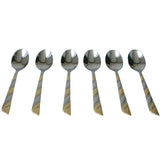 AYD 6 Pieces Spoon Twisted Spiral 2 Tone at Zubaidas Homestore Online Pakistan
