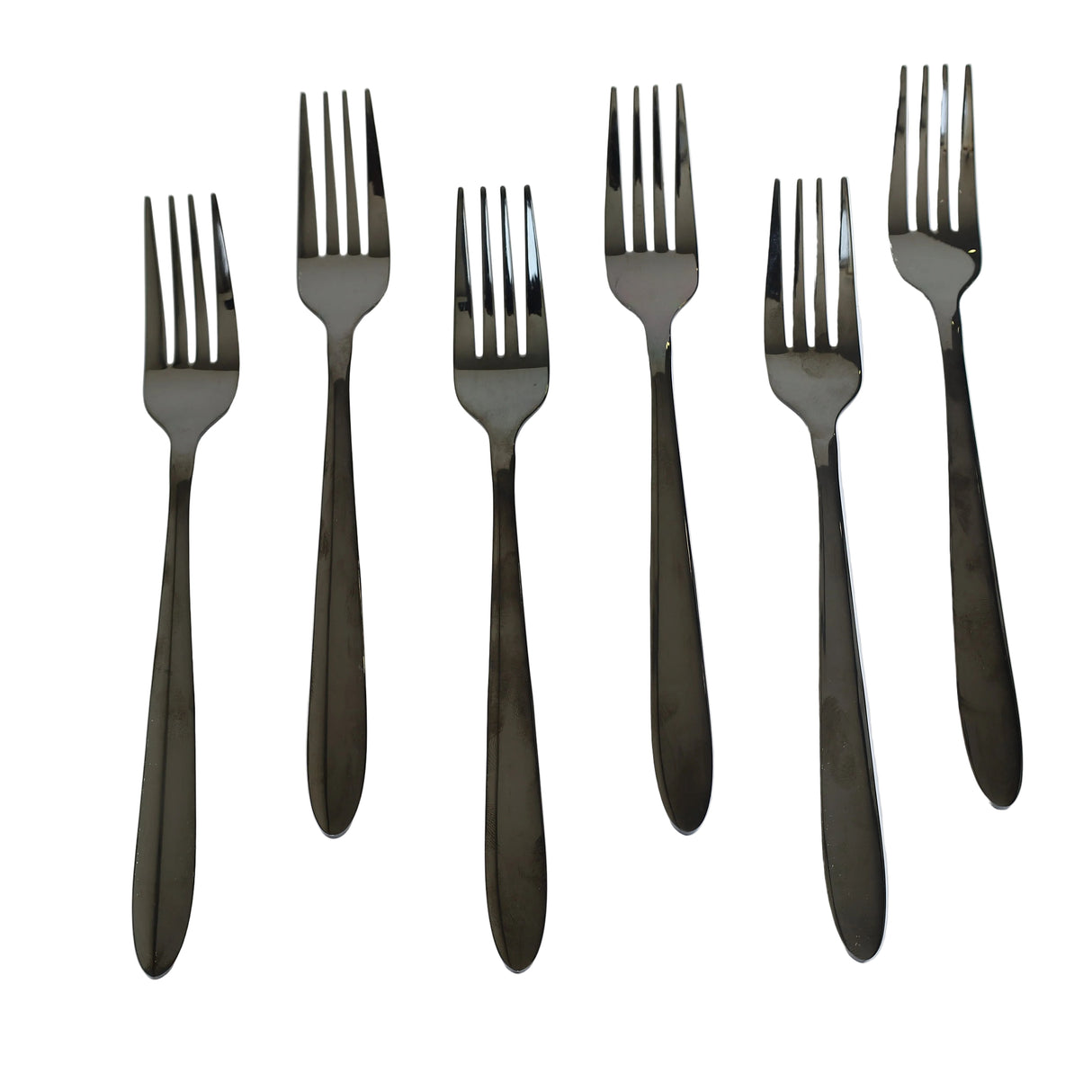 AYD 6 Pieces Table Fork Set Glossy Blackish at Zubaidas Homestore Pakistan